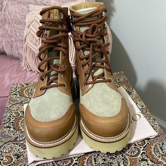 Ulla Johnson Etna Leather Combat Boots Sz 5 Sz 35 NIB - Picture 10 of 16